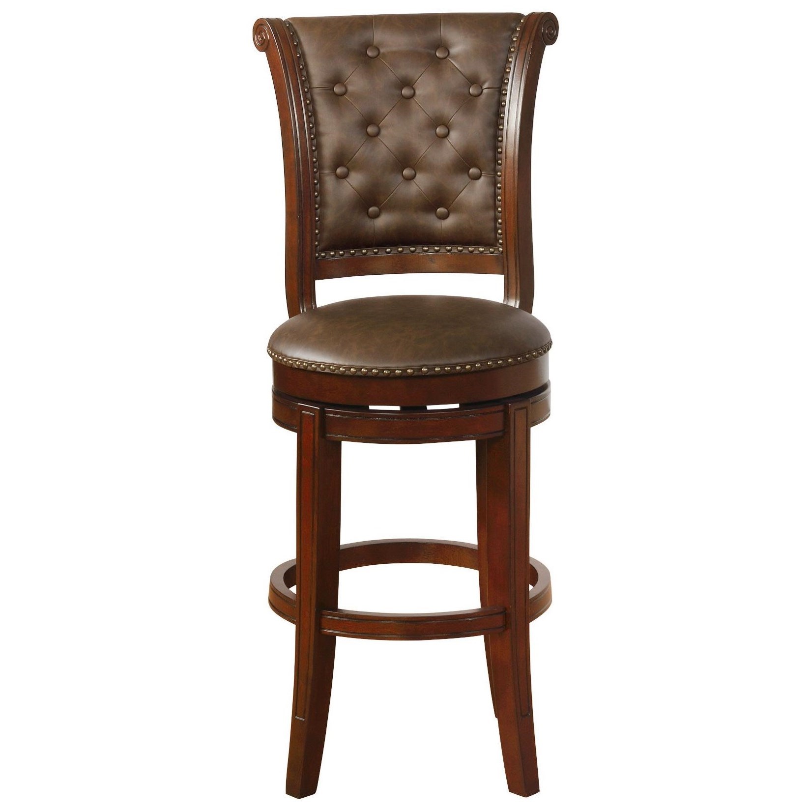 Crown Mark Bar Stools CM 2992C29ESP Traditional Swivel Bar Stool with